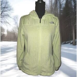 The North Face Women's Fleece Jacket Green Long Sleeve Full Zip Jacket